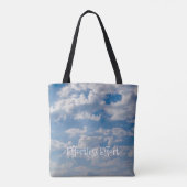 Bewolkte blauwe luchten tote bag (Achterkant)