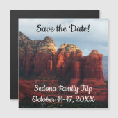 Bewolkte Coffee Pot Rock in Sedona Arizona (Voorkant / Achterkant)