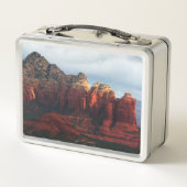 Bewolkte Coffee Pot Rock in Sedona Arizona (Achterkant)