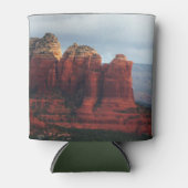 Bewolkte Coffee Pot Rock in Sedona Arizona Blikjeskoeler (Voorkant)