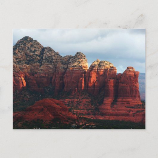 Bewolkte Coffee Pot Rock in Sedona Arizona Briefkaart (Voorkant)