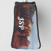 Bewolkte Coffee Pot Rock in Sedona Arizona Golfheadcover (Draai 90)