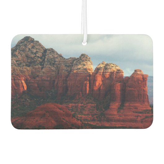 Bewolkte Coffee Pot Rock in Sedona Arizona Luchtverfrisser (Voorkant)