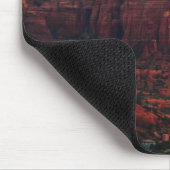 Bewolkte Coffee Pot Rock in Sedona Arizona Muismat (Hoek)