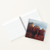 Bewolkte Coffee Pot Rock in Sedona Arizona Notitieboek (Binnen)