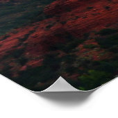 Bewolkte Coffee Pot Rock in Sedona Arizona Poster (Hoek)
