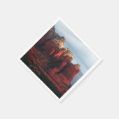 Bewolkte Coffee Pot Rock in Sedona Arizona Servetten (Hoek)