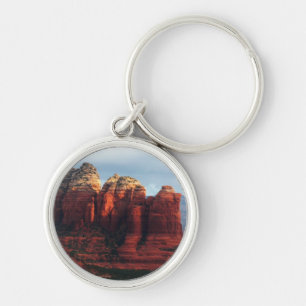 Bewolkte Coffee Pot Rock in Sedona Arizona Sleutelhanger