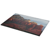 Bewolkte Coffee Pot Rock in Sedona Arizona Snijplank (Hoek)