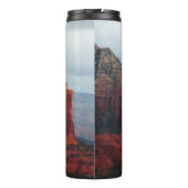 Bewolkte Coffee Pot Rock in Sedona Arizona Thermosbeker (Achterkant)