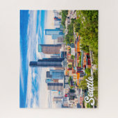 Bewolkte dag in Seattle, Washington, Verenigde Sta Legpuzzel (Verticaal)