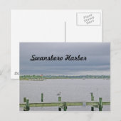 Bewolkte dag op Swansboro Harbor Briefkaart (Voorkant / Achterkant)