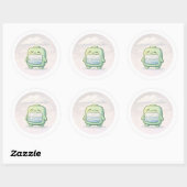 Bewolkte-dagmodus Ronde Sticker (Vel)