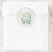 Bewolkte-dagmodus Ronde Sticker (Tas)
