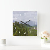 Bewolkte Denali-wandklok Vierkante Klok (Huis)