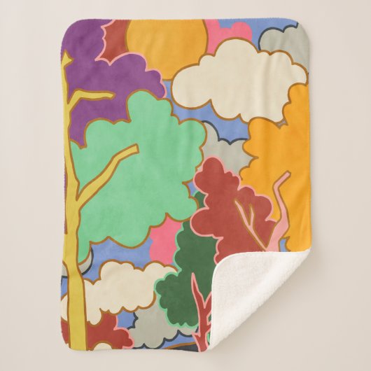 Bewolkte dromen sherpa deken (Voorkant)