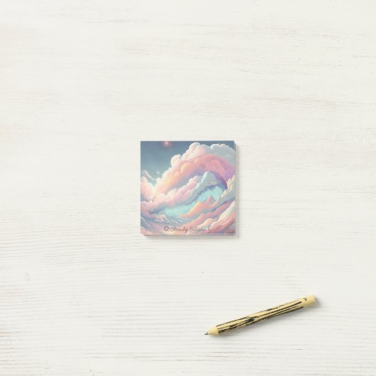 Bewolkte Eclipse Aurora Notities Post-it® Notes (Op bureau)