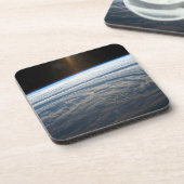 Bewolkte formaties in de Zuid-Indische Oceaan. Bier Onderzetter (Linkerzijde)