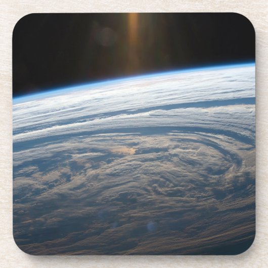 Bewolkte formaties in de Zuid-Indische Oceaan. Bier Onderzetter (Voorkant)