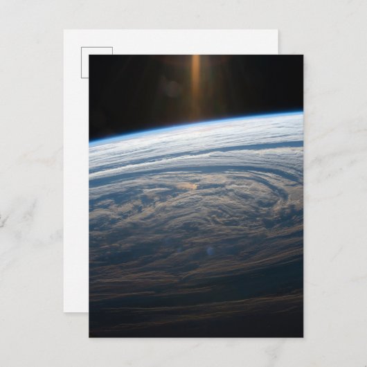 Bewolkte formaties in de Zuid-Indische Oceaan. Briefkaart (Voorkant / Achterkant)