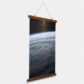 Bewolkte formaties in de Zuid-Indische Oceaan. Hangend Wandkleed (Gebogen)