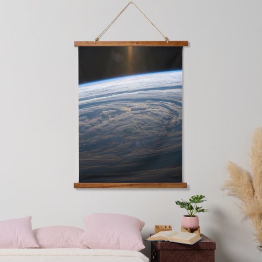 Bewolkte formaties in de Zuid-Indische Oceaan. Hangend Wandkleed (Slaapkamer)