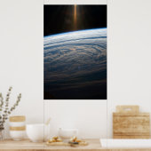 Bewolkte formaties in de Zuid-Indische Oceaan. Poster (Keuken)