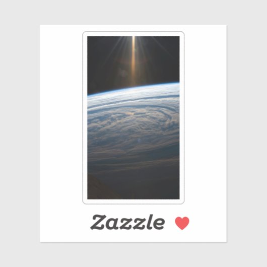 Bewolkte formaties in de Zuid-Indische Oceaan. Sticker (Vel)