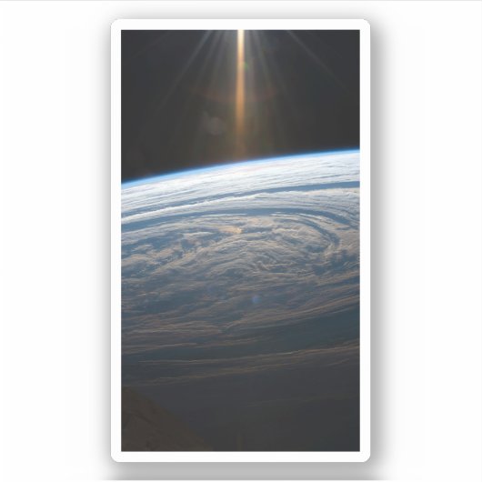 Bewolkte formaties in de Zuid-Indische Oceaan. Sticker (Voorkant)