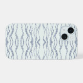 Bewolkte Grijze Zebra Gum Krab Kunst iPhone 15 Case (Achterkant horizontaal)
