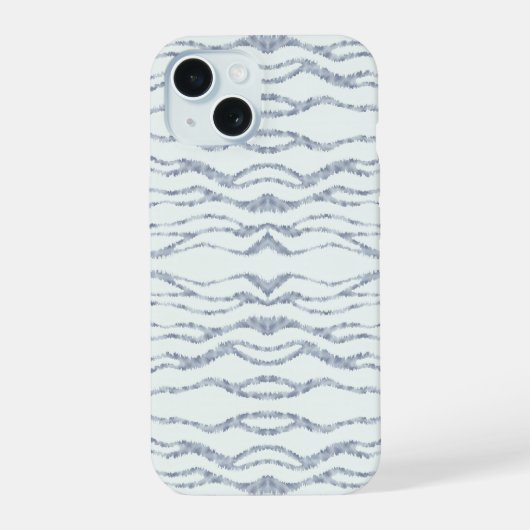 Bewolkte Grijze Zebra Gum Krab Kunst iPhone 15 Case (Achterkant)