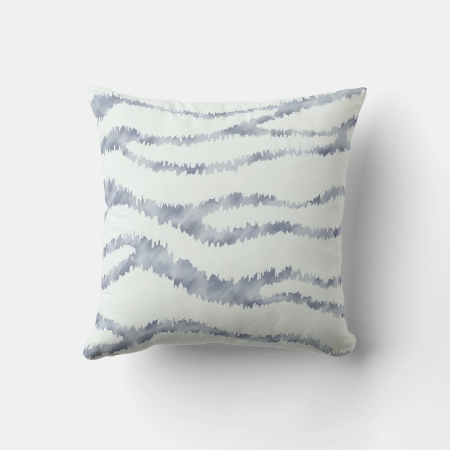 Bewolkte Grijze Zebra Gum Krab Kunst Kussen (Achterkant)
