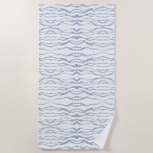 Bewolkte Grijze Zebra Gum Krabbende Kunst Strandlaken (Voorkant)