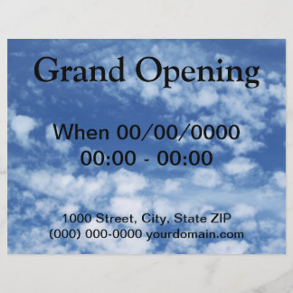 Bewolkte hemel flyer