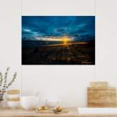 bewolkte Herfst zonsopgang boven Hammond Bay Poster (Keuken)