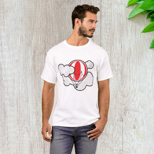Bewolkte heteluchtballon heren T-shirt
