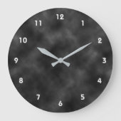 Bewolkte Houtskool Zwarte Hemel Grote Klok (Voorkant)