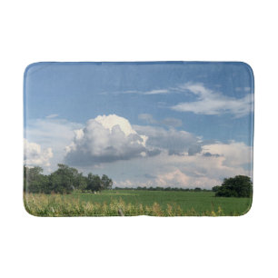 Bewolkte lucht badmat