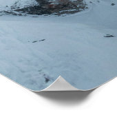 Bewolkte lucht berg zonsondergang poster (Hoek)