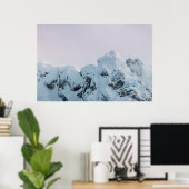 Bewolkte lucht berg zonsondergang poster (Thuiskantoor)