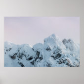 Bewolkte lucht berg zonsondergang poster (Voorkant)