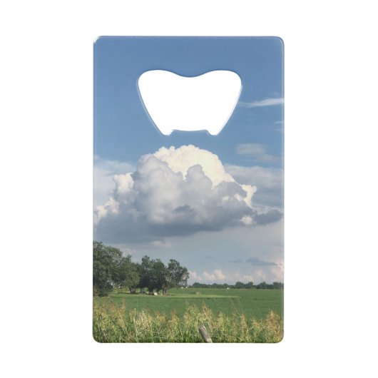 Bewolkte Lucht Creditkaart Flessenopener (Voorkant)