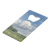 Bewolkte Lucht Creditkaart Flessenopener (Voorkant Gekanteld)