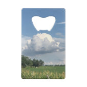 Bewolkte Lucht Creditkaart Flessenopener (Achterkant)