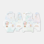 Bewolkte lucht hete luchtballonnen kinderen verjaa bedankdoosjes (Uitgevouwen)