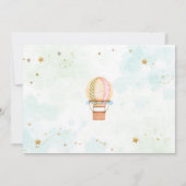 Bewolkte lucht hete luchtballonnen kinderen verjaa kaart (Achterkant)