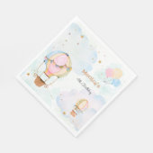 Bewolkte lucht hete luchtballonnen kinderen verjaa servet (Hoek)