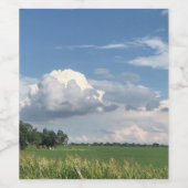 Bewolkte Lucht Wijn Etiket (Enkel label)