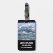 Bewolkte luchten boven Soedan Bagagelabel (Achterkant verticaal)