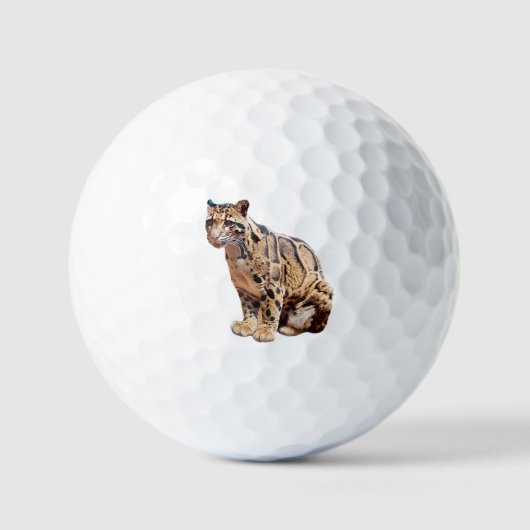 bewolkte luipaard foto jungle grote kat dier golfballen (Voorkant)